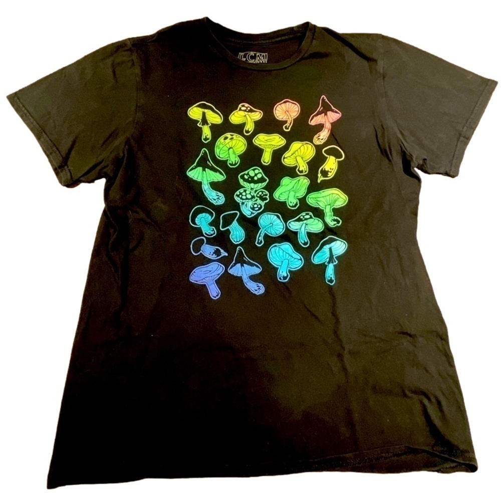 [LCM Int.] Graphic Tee - Neon Mushrooms - M